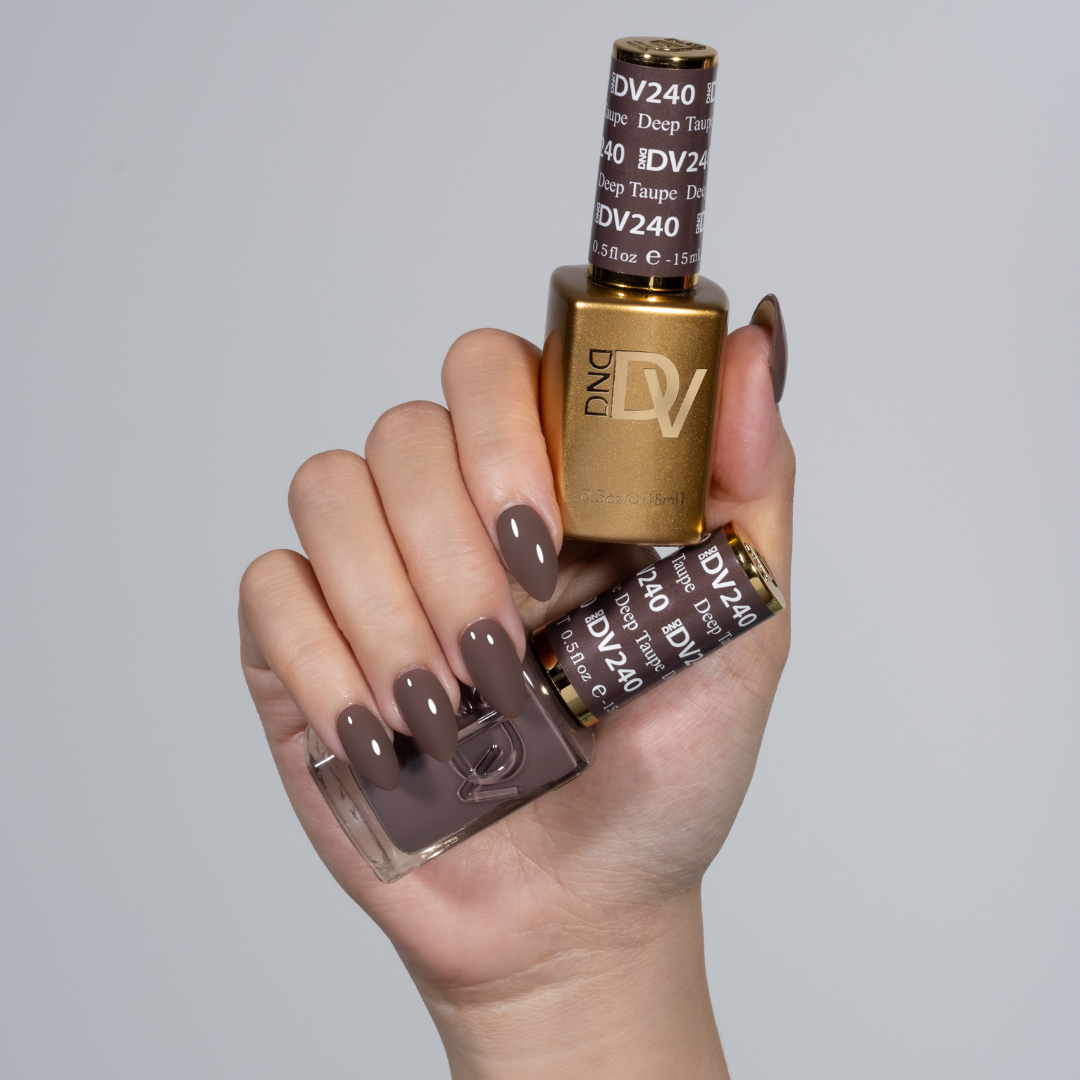 DND Diva #240 Deep Taupe – nail swatch 2