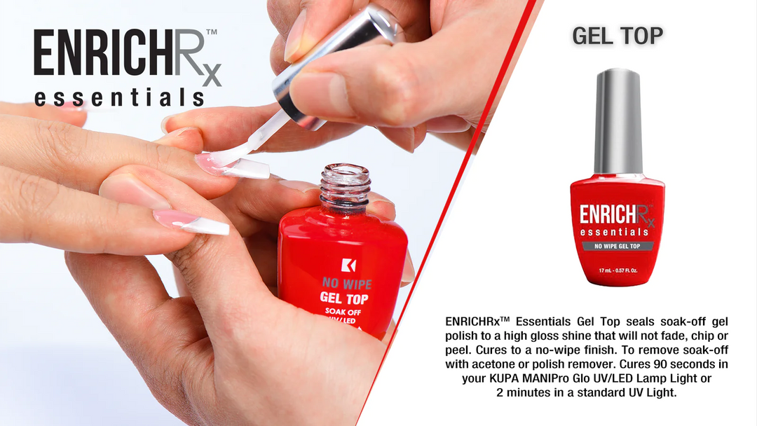 Kupa EnrichRx Essentials Gel Top Coat Gloss 0.57oz Kupa EnrichRx Essentials Gel Top Coat Gloss 0.57oz