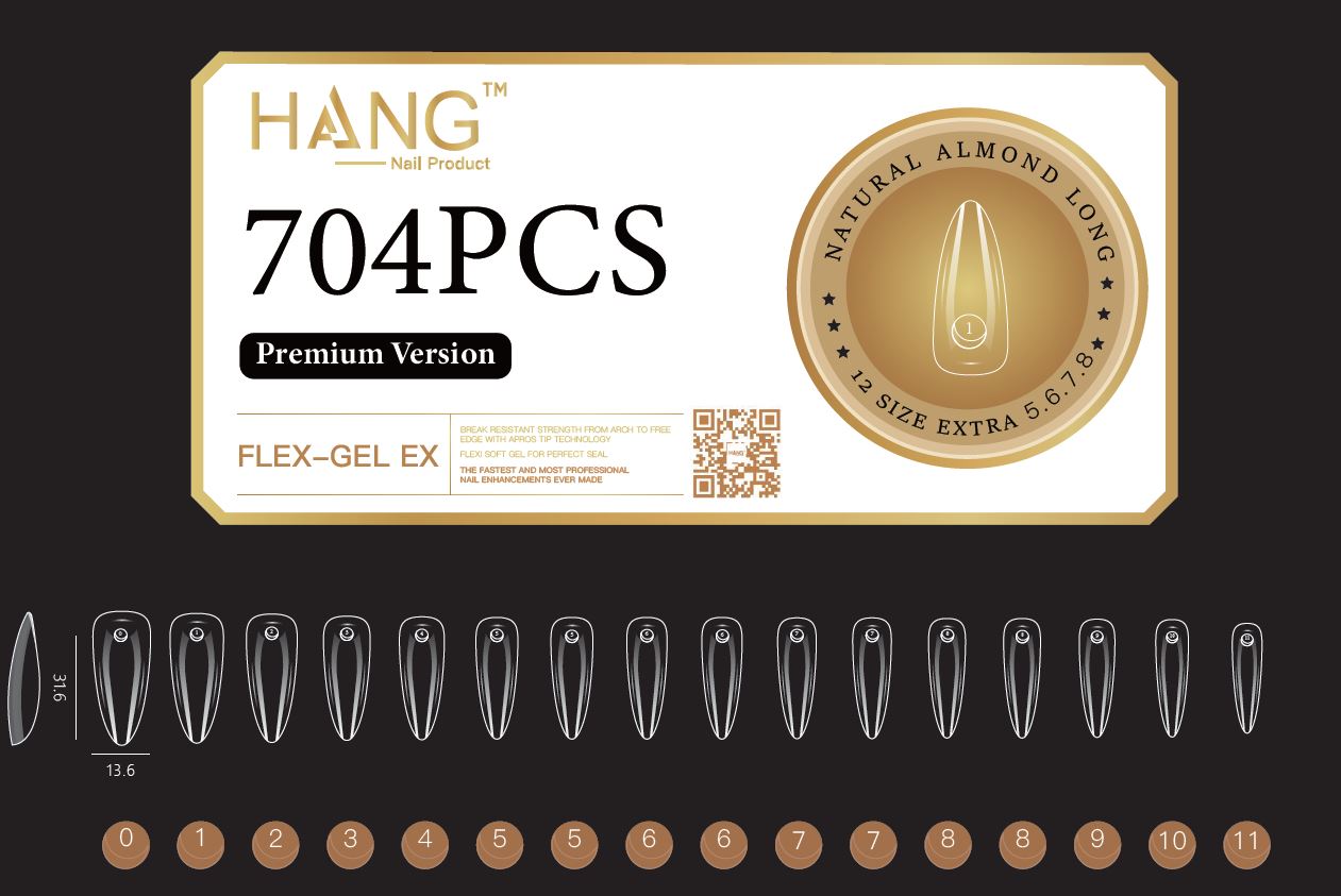 Hang Gel X Nail Tip Almond – Sunshine Nail Supply