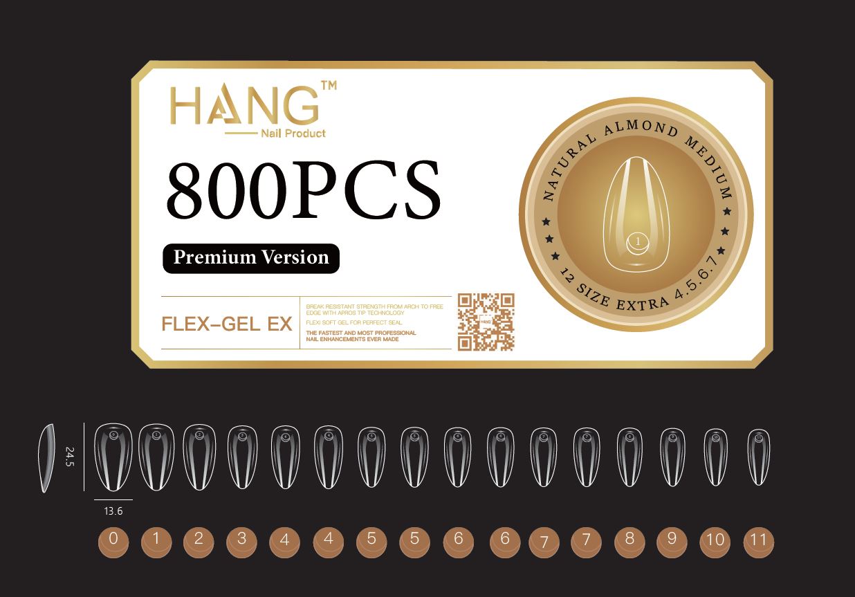 Hang Gel X Nail Tip Almond – Sunshine Nail Supply