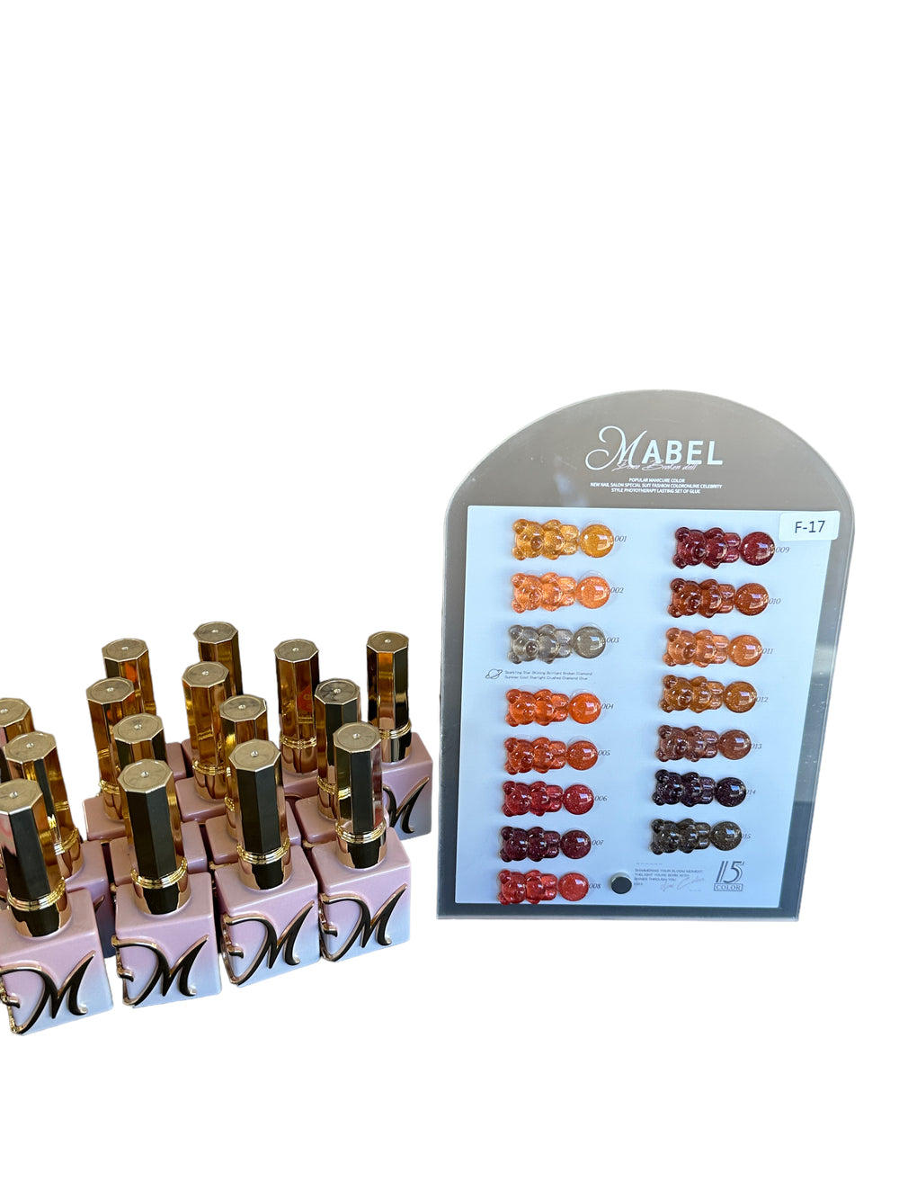 Mabel Java Color Mabel Gel 15 Glitter Gel Colors - F17 – Sunshine Nail Supply