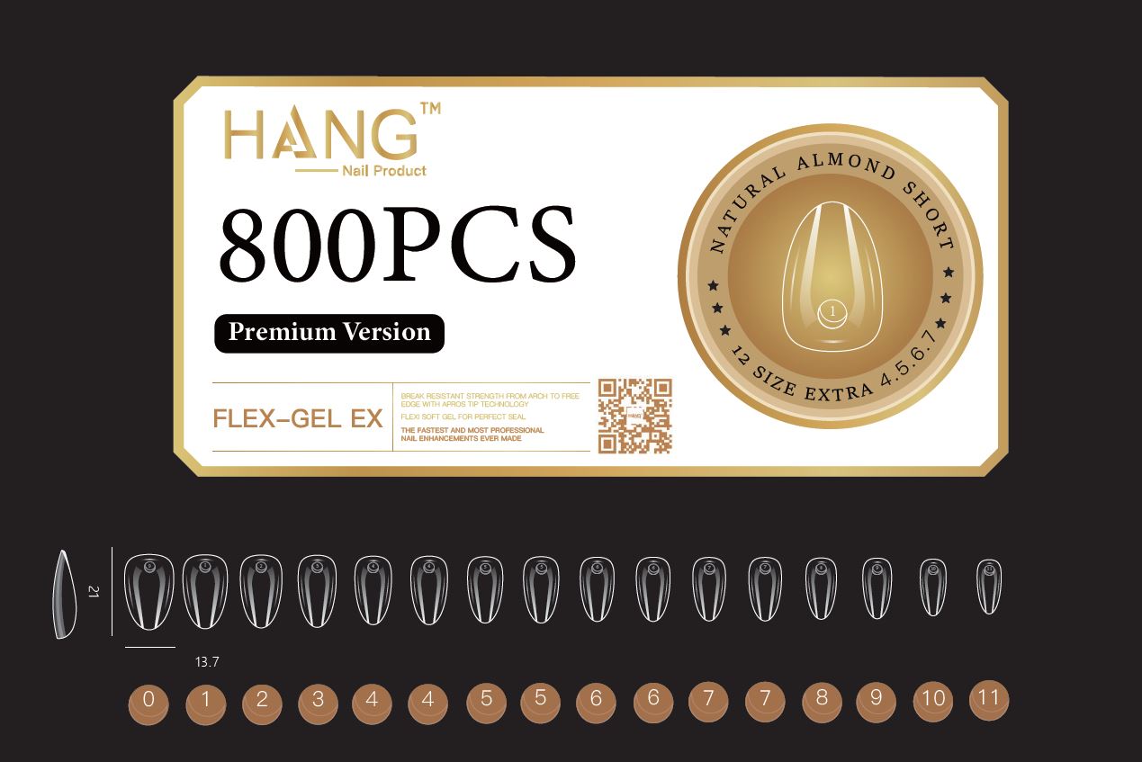 Hang Gel X Nail Tip Almond – Sunshine Nail Supply