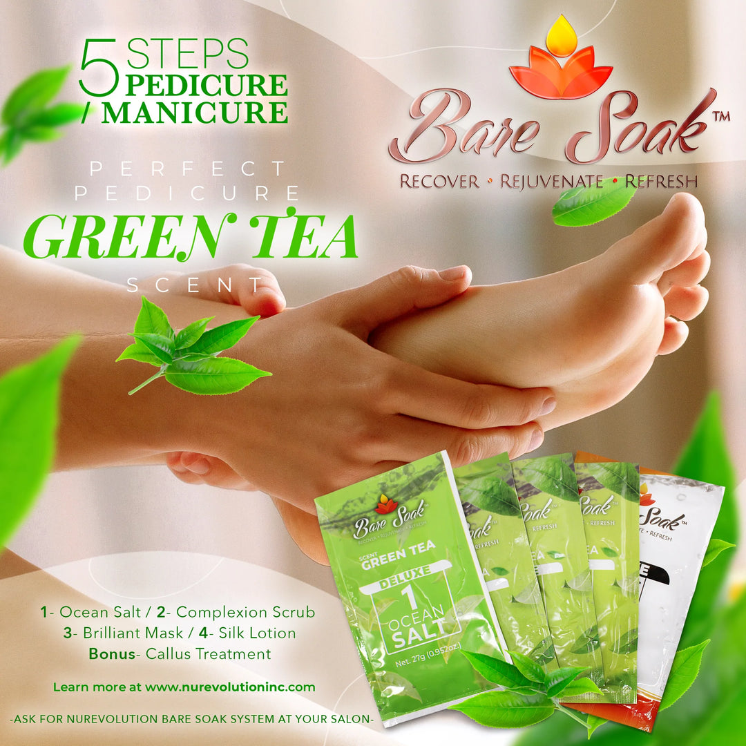 Bare Soak Deluxe Spa Pedicure & Manicure  5 in 1 - Green Tea