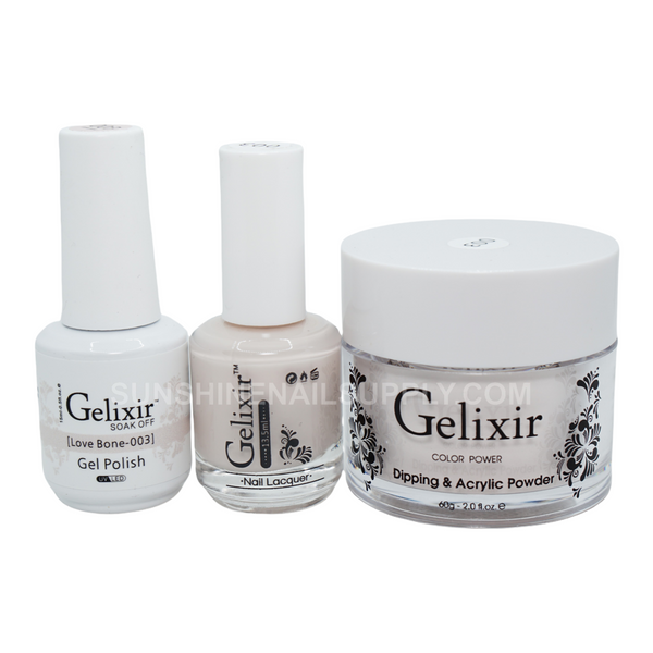003 - Gelixir UV/LED Soak Off Gel polish - Love Bone 3in1