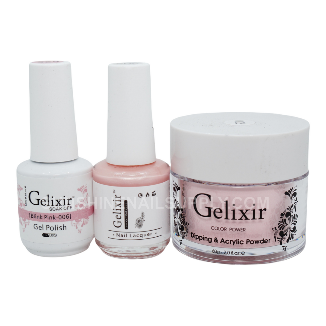 Gelixir 146 #006 - Gelixir UV/LED Soak Off Gel polish - Blink Pink 3in1 – Sunshine ...