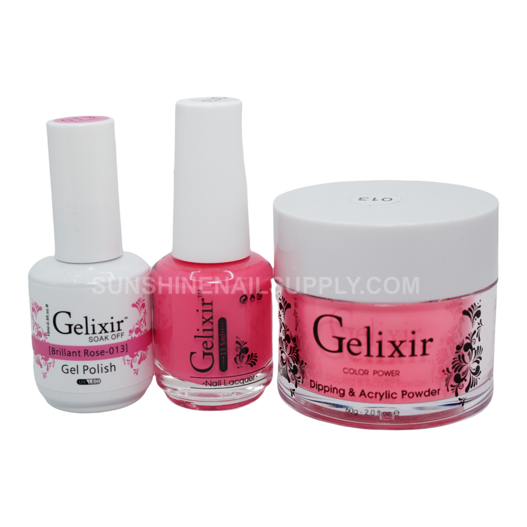 #013 - Gelixir UV/LED Soak Off Gel polish - Brilliant Rose 3in1
