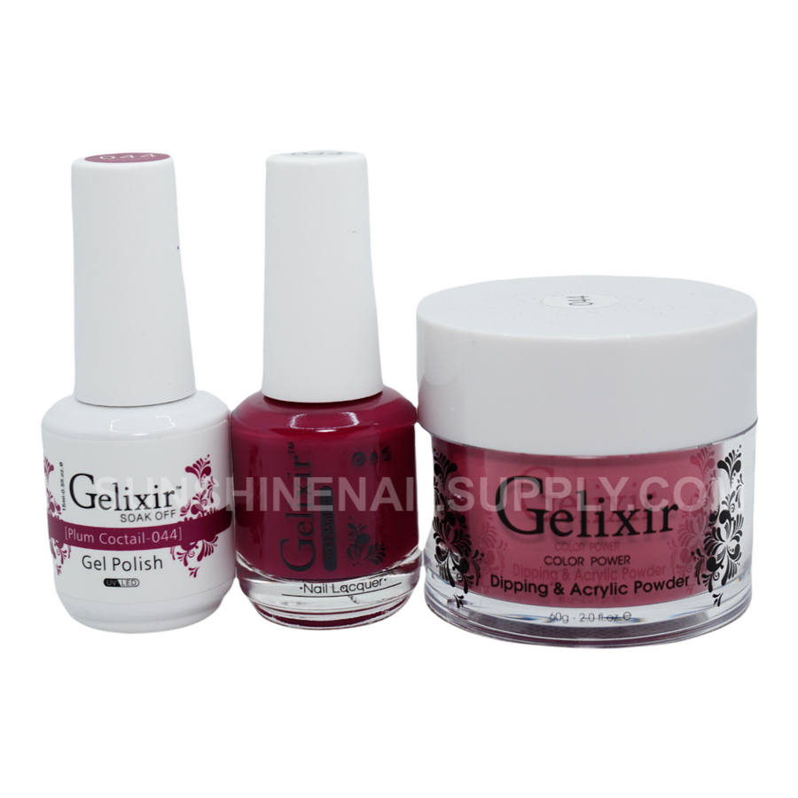 Gelixir 146 #044 - Gelixir UV/LED Soak Off Gel polish - Plum Coctail 3in1 ...