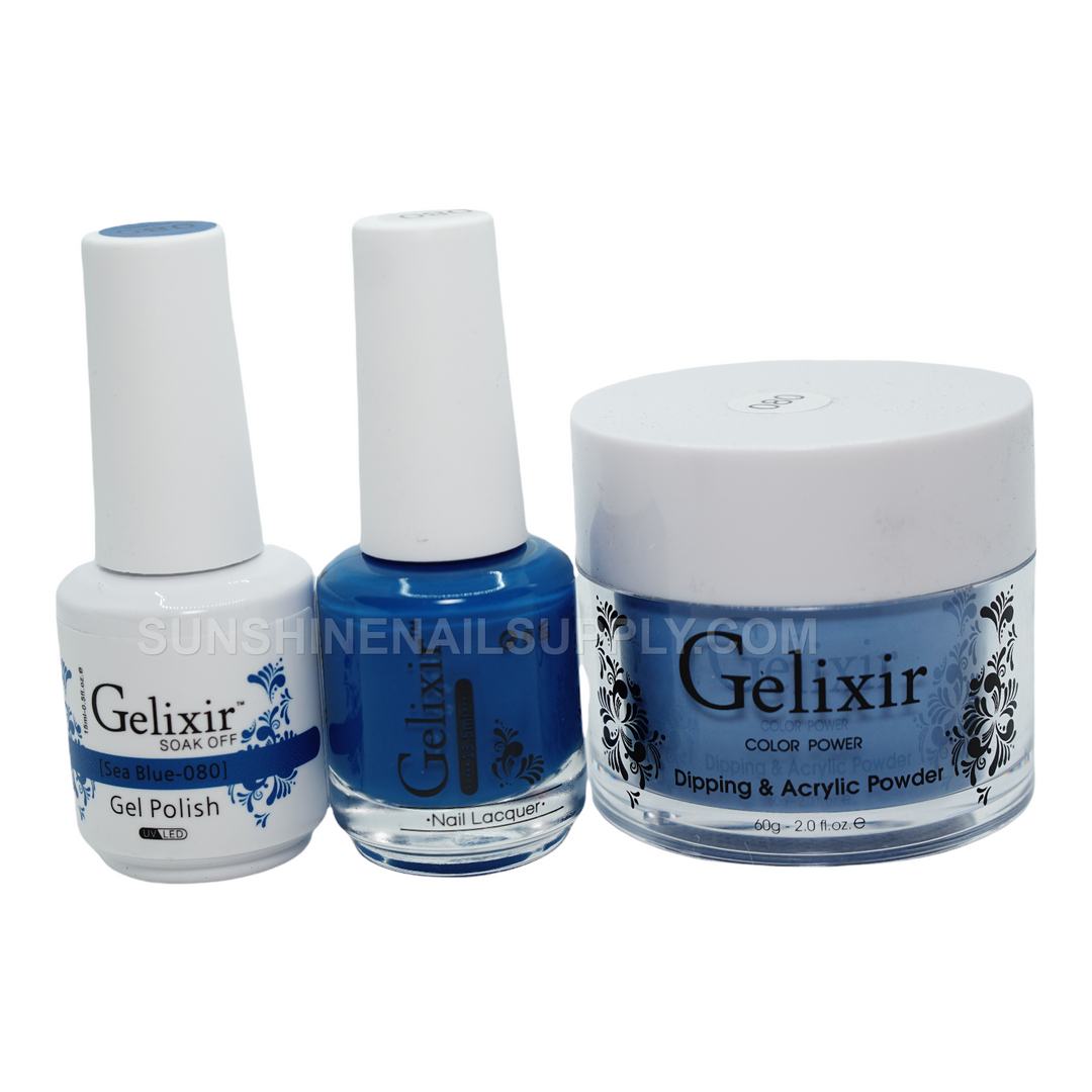#080 - Gelixir UV/LED Soak Off Gel polish - Sea Blue