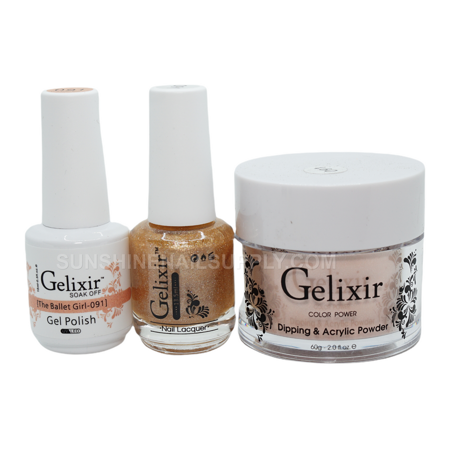 Gelixir 146 #091 - Gelixir UV/LED Soak Off Gel polish - The Ballet Girl 3in1 ...