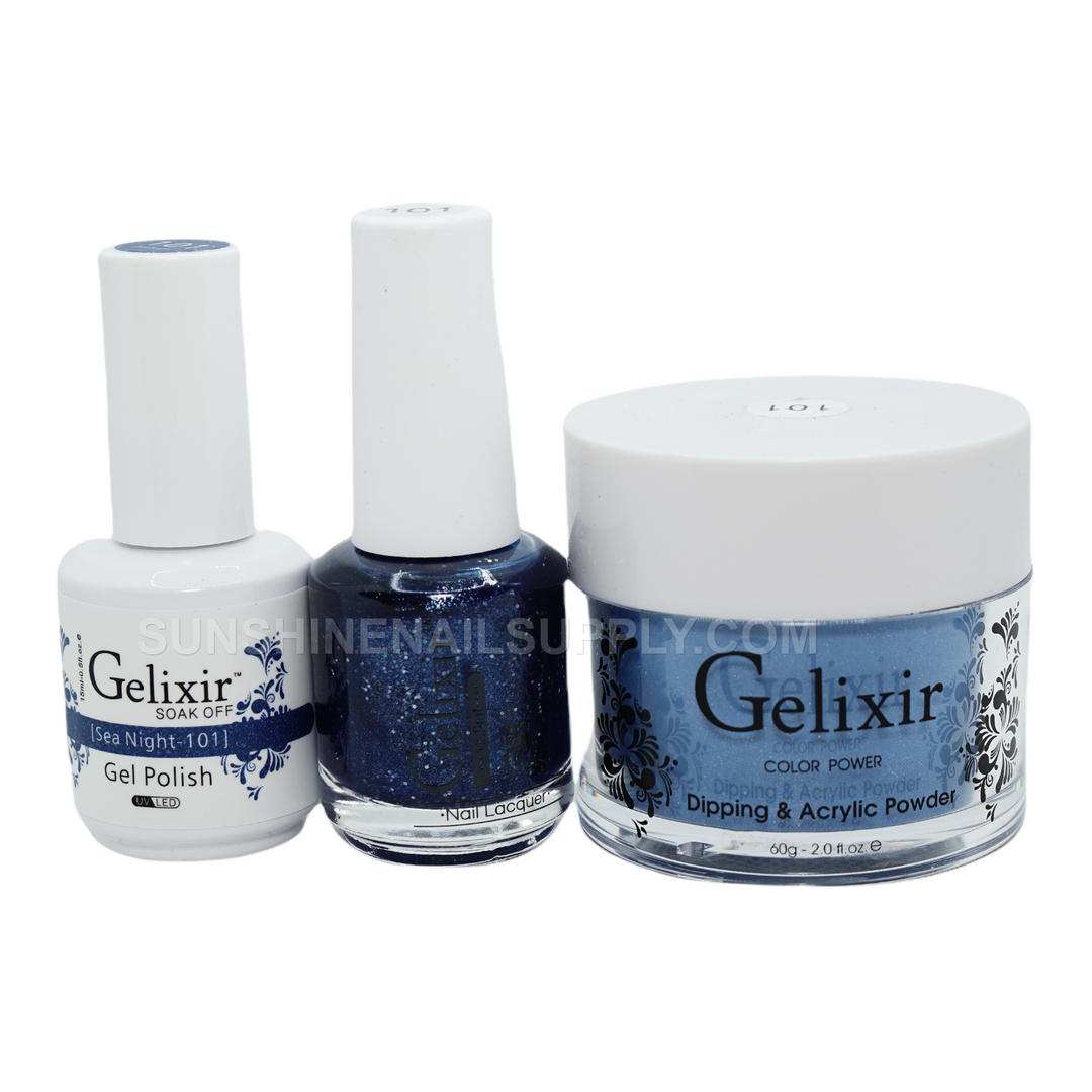 #101 - Gelixir UV/LED Soak Off Gel polish - Sea Night 3in1