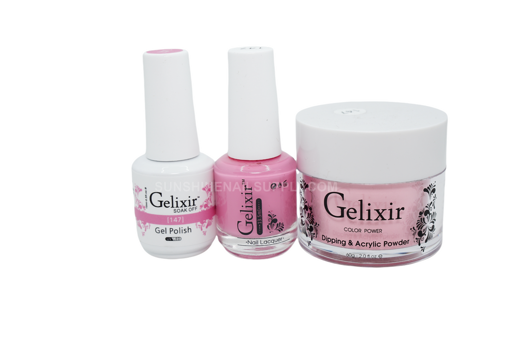 #147- Gelixir UV/LED Soak Off Matching Gel and Polish 3in1