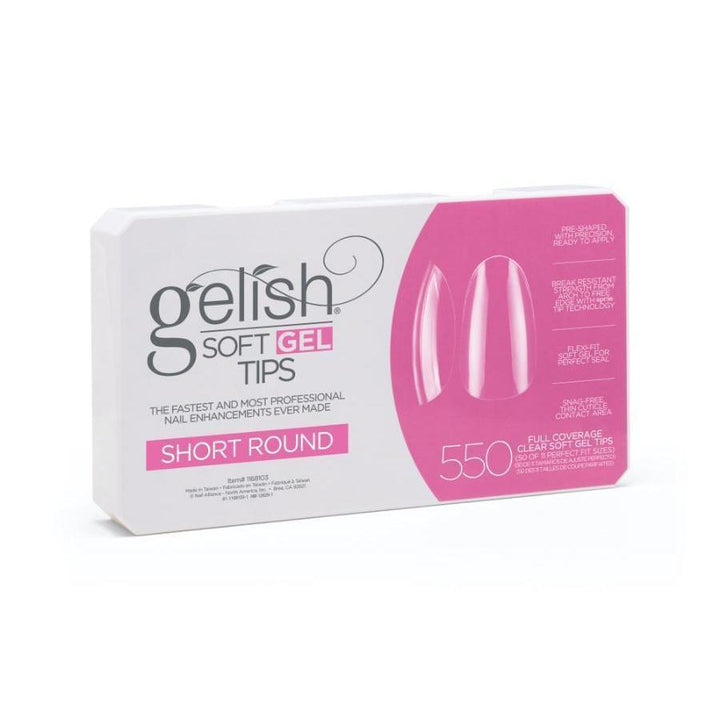 Gelish Soft Gel Tips - Short Round