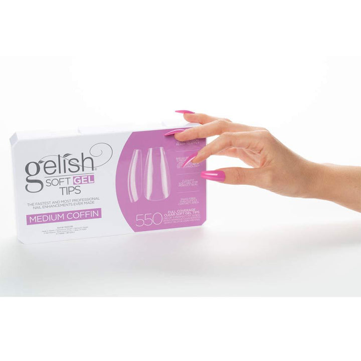 Gelish Soft Gel Tips - Medium Coffin