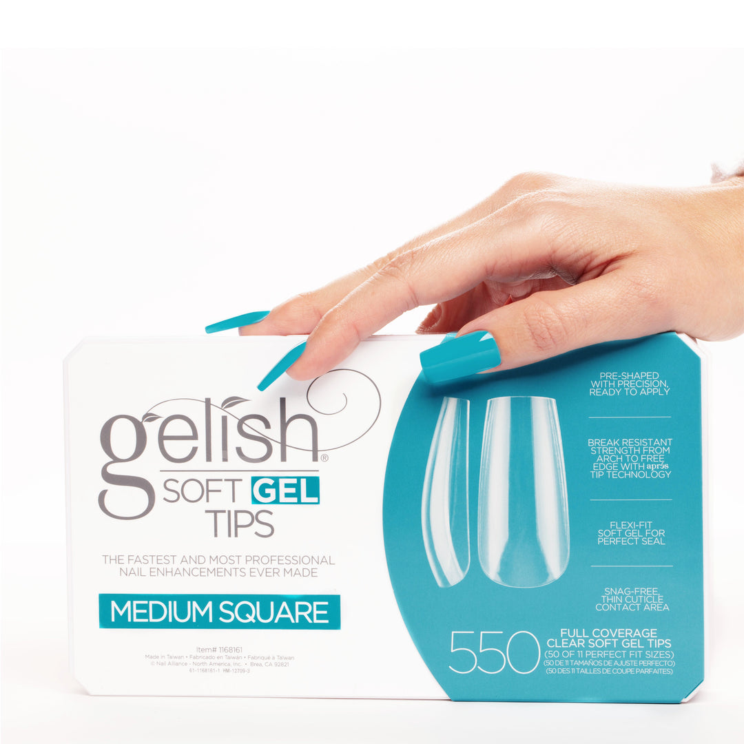 Gelish Soft Gel Tips - Medium Square