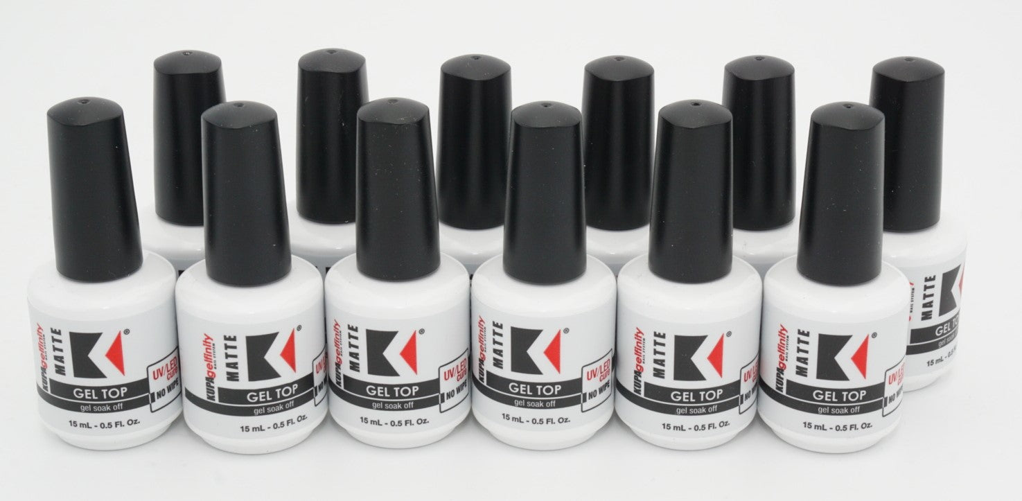 Kupa Gelfinity No Wipe Matte Gel Top Coat – .5oz (Pack Of 6), New 2023