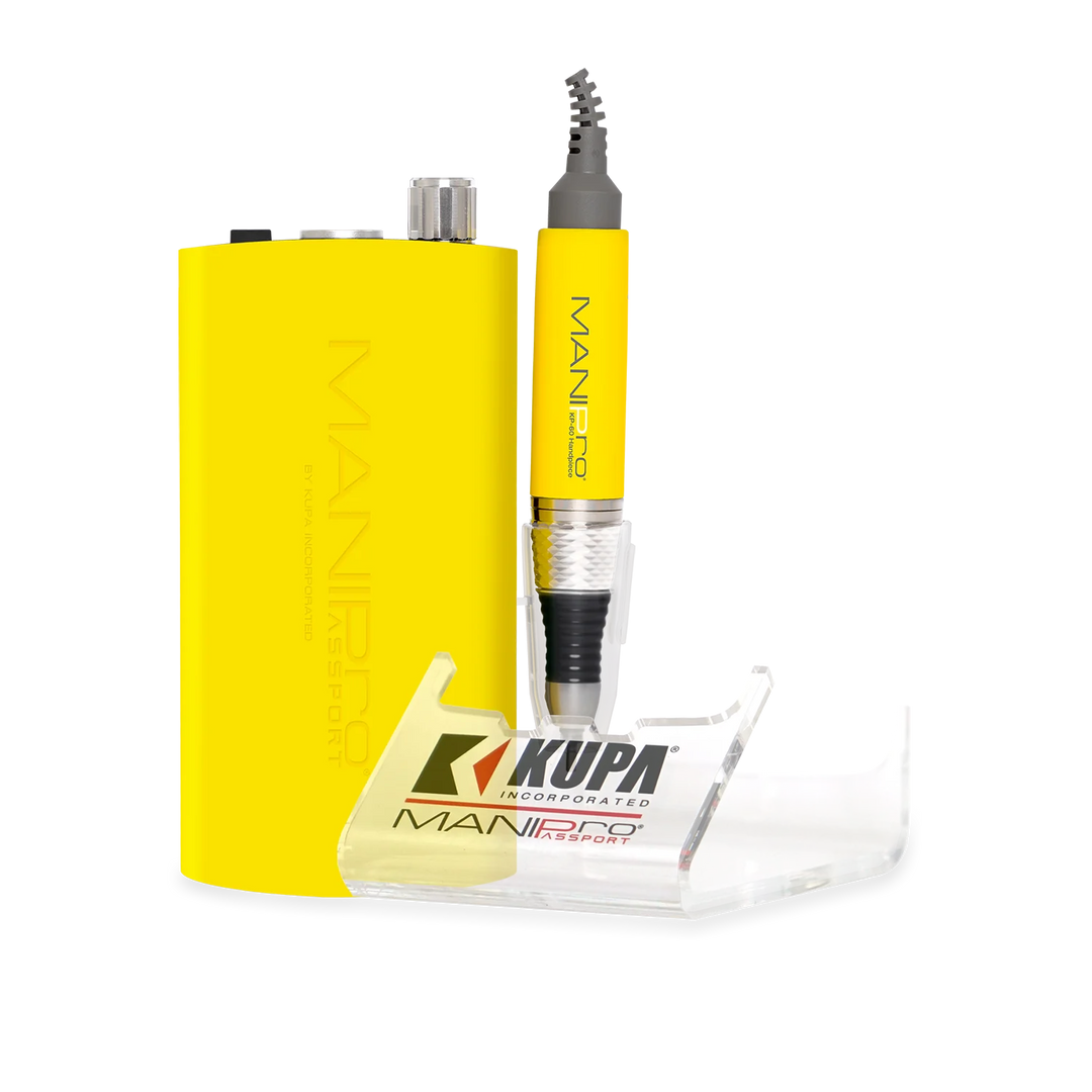 Kupa ManiPro Passport (Filing Machine) Limited Edition, HOLLYWOOD YELLOW & KP-60 Handpiece Kupa ManiPro Passport (Filing Machine) Limited Edition, HOLLYWOOD YELLOW & KP-60 Handpiece